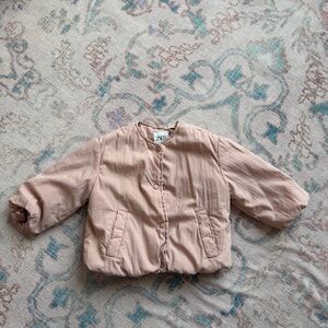 Zara Light Pink Kids Puffer Jacket